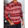 Červený pánský svetr s vánočním motivem (Velikost M)