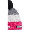 Bílo-růžovo-šedá dámská čepice Eisbar Star Pompon MU SKA