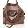 MARCO MAZZINI Hnědá velká taška shopper z tkané kůže