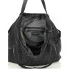 MARCO MAZZINI Černá velká taška shopper z tkané kůže