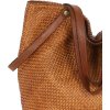 MARCO MAZZINI Camel velká taška shopper z tkané kůže