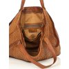 MARCO MAZZINI Camel velká taška shopper z tkané kůže