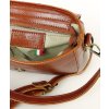 MAZZINI VERONA Hnědá dámská kožená crossbody kabelka