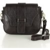 MAZZINI VERONA Tmavě hnědá kožená crossbody