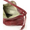 MARCO MAZZINI Vínová kožená velká shopper kabelka