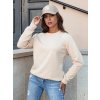 Dámská smetanová mikina bez kapuce FASHION II (Velikost S)
