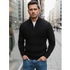 Pánský černý svetr se zipem