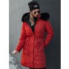 Červeno-černá dámská oboustranná zimní bunda s kapucí TRENDNEL
