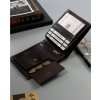 Elegantní hnědá pánská kožená peněženka s RFID systémem Rovicky L227