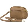 Béžová dámská crossbody kabelka s odnímatelnou přední taštičkou