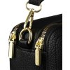 Černá dámská crossbody kabelka se zlatými zipy Rovicky
