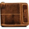 Hnědá stylová pánská peněženka se zipem a RFID ochranou Always Wild A209