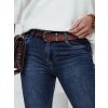 Tmavě modré dámské džíny s páskem BELTZEN (Velikost 28)