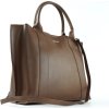 Dámská hnědá kožená shopper kabelka SERENA