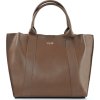Dámská hnědá kožená shopper kabelka SERENA