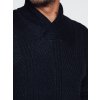 Tmavě modrý pánský svetr s límcem (Velikost M)