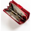 Peterson Červená střední kožená peněženka s monogramem Y449