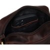 Stylová tmavě hnědá pánská kožená taška přes rameno Peterson