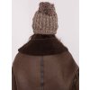 Světle hnědá pletená zimní čepice s kamínky (Velikost ONE SIZE)