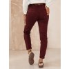 Vínové dámské džíny s páskem CHARMYOU (Velikost S)