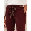 Vínové dámské džíny s páskem CHARMYOU (Velikost S)