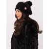 Černá dámská čepice s puntíky (Velikost ONE SIZE)
