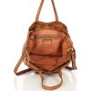 MARCO MAZZINI Camel dámská tříkomorová kožená shopper kabelka