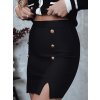 Černá dámská elegantní mini sukně MINILUX
