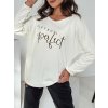 Bílé dámské oversize tričko s nápisem PERFSTYLE (Velikost ONE SIZE)