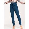 Dámské tmavě modré elegantní kalhoty s páskem