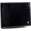 Rovicky Černá pánská prostorná peněženka bez zapínání L247