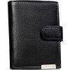 Cavaldi Vertikální pánská černá kožená peněženka B051