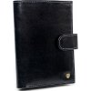 Rovicky Černá pánská kožená peněženka se zapínání a RFID systémem L246