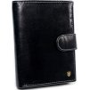 Rovicky Černá pánská kožená peněženka se zapínáním L245