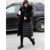 Černá dlouhá dámská prošívaná bunda ZAELEGANTE