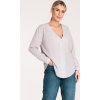 Dámská šedá košile s dlouhým rukávem (Velikost S)