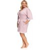 Světle růžový dámský viskózový župan