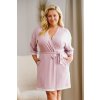 Světle růžový dámský viskózový župan