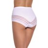 Kalhotky s vysokým pasem a pruhovaným lemováním Gabidar 209 (Velikost 2XL, Barva bílá)