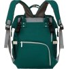 Peterson Tmavě zelený městský batoh pro maminku s madly na kočár