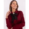 Vínová dámská elegantní košile s ozdobným šátkem