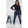 Tmavě modré dámské džíny s vysokým pasem HIGHJEANS