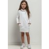 Bílé dívčí mikinové šaty máma a dcera s rolákem (Rozmiar 98)
