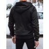 (Vel. 2XL) Černá zateplená pánská mikina (Velikost 2XL)
