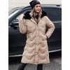 Béžová dámská dlouhá prošívaná bunda WINTERACT