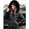 Černá dámská dlouhá prošívaná bunda WINTERACT (Velikost S)