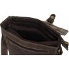 Always Wild Tmavě hnědá pánská kožená taška přes rameno
