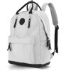 Himawari Světle šedý dámský batoh s praktickými kapsami (Velikost ONE SIZE)