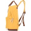 Himawari Hořčicový dámský batoh s praktickými kapsami