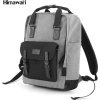 Himawari Prostorný šedo-černý batoh s kapsou na notebook